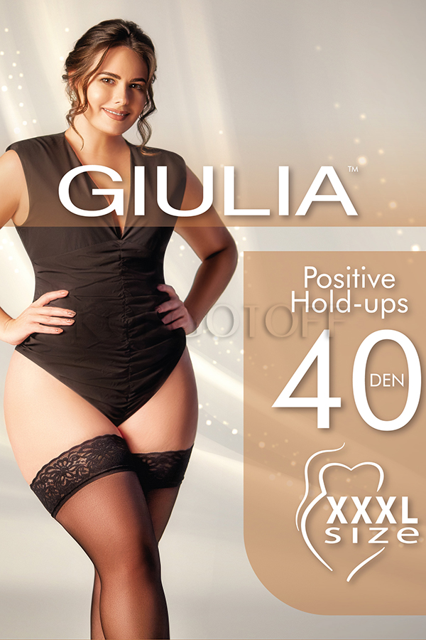 Чулки женские большого размера GIULIA Positive Hold-Ups 40